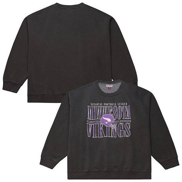

Мужской свитшот minnesota vikings downtown crew vintage logo черный Mitchell & Ness