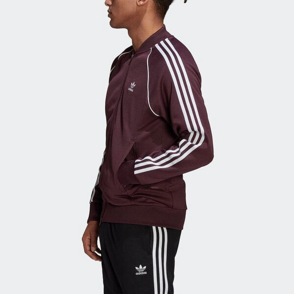 Куртка adidas originals Adicolor Classics Primeblue SST Track Jacket 'Shadow Maroon', цвет shadow maroon/white — фото 4