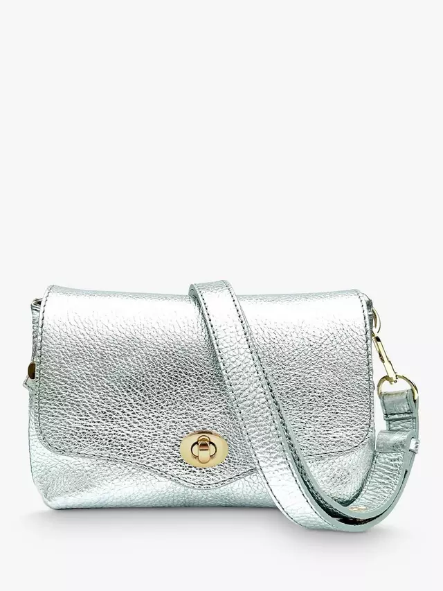 

Сумка кросс-боди Apatchy Jemima Leather Turn Lock, серебряный