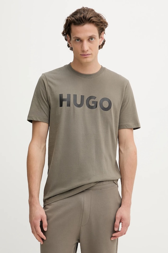 

Хлопковая футболка Hugo, зеленый