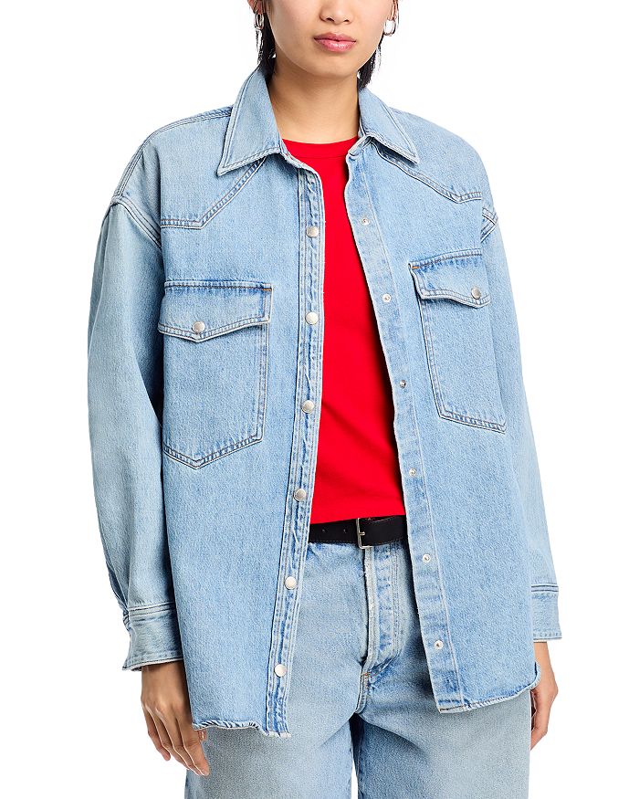 

Рубашка Lotta Denim в стиле вестерн AGOLDE, синий