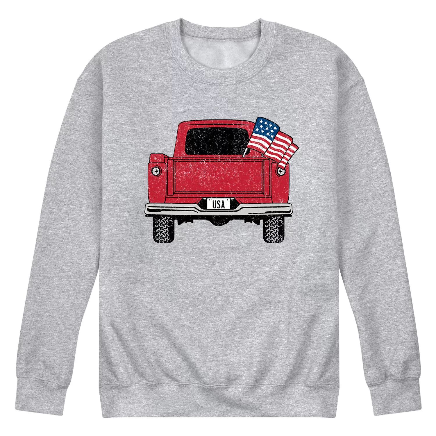 

Мужской флисовый пуловер с рисунком USA Truck Licensed Character