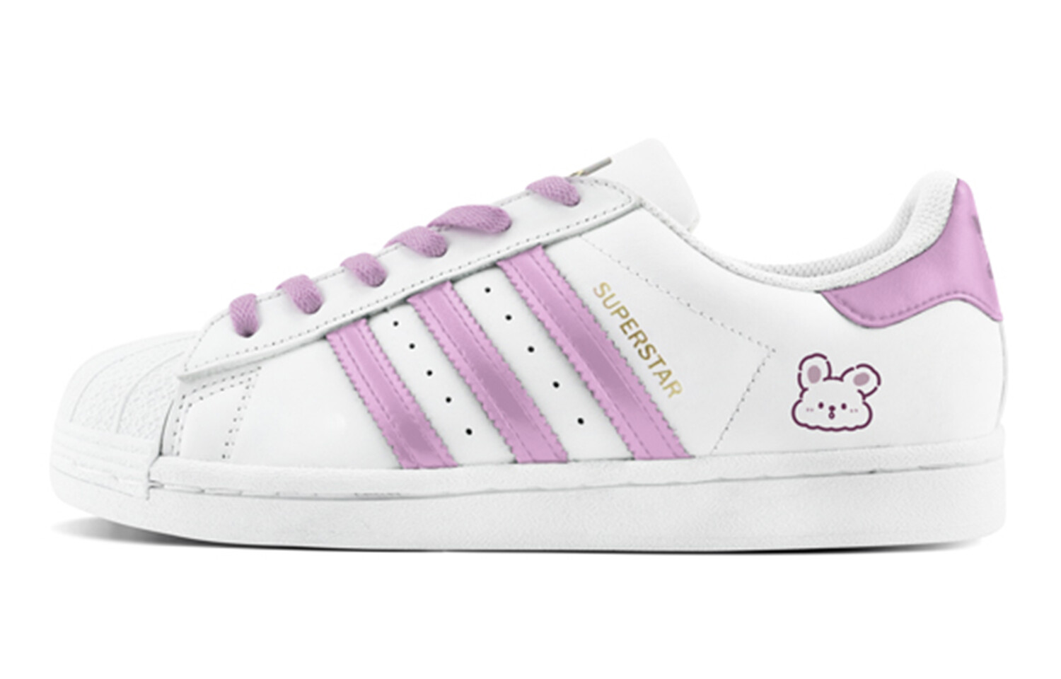 

Скейтборд-кеды Superstar унисекс с низким верхом, белый/фиолетовый Adidas Originals