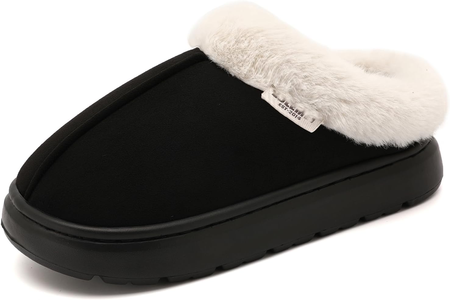 

Женские тапочки на платформе с искусственным мехом Yueerlu, черный