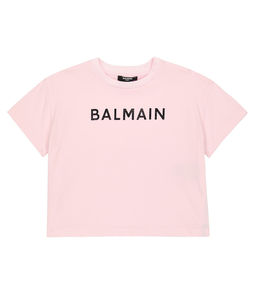 

Футболка из хлопкового джерси с логотипом Balmain, розовый
