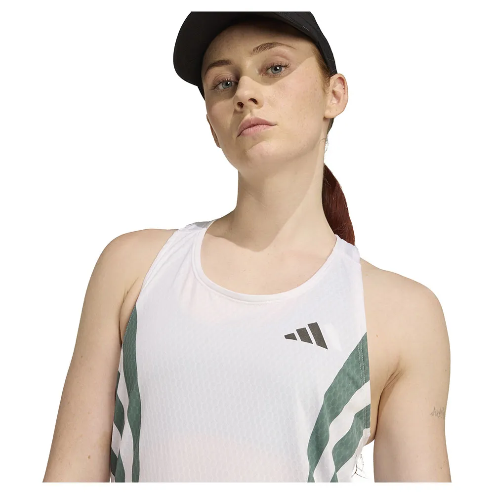 Футболка без рукавов adidas Adizero Archive Running, белый — фото 4