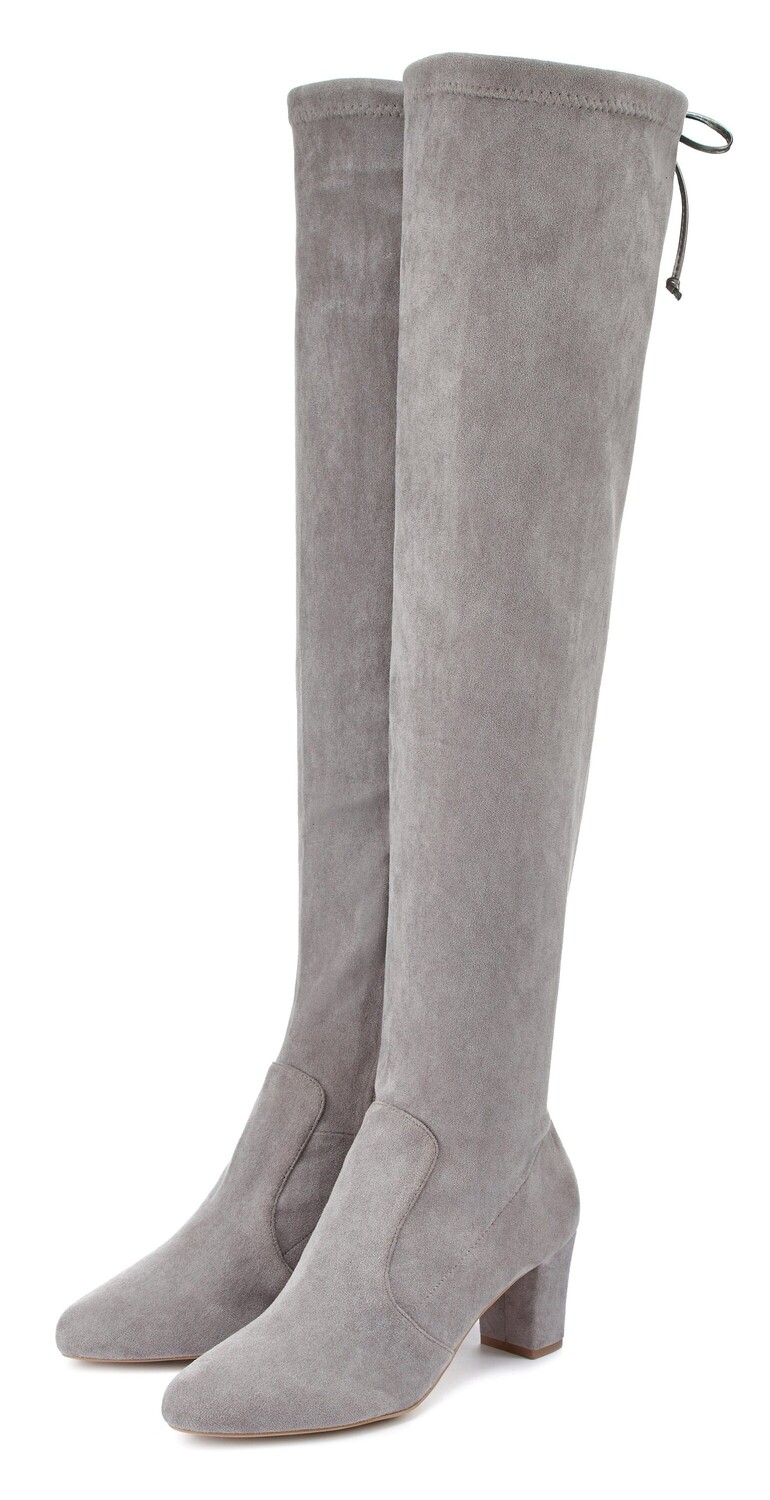 

Ботинки LASCANA Overkneestiefel, светло-серый