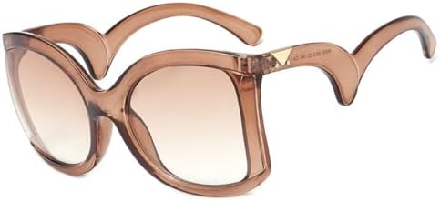 

Солнцезащитные очки большого квадратного размера для женщин 2026 года. Дужки с зеркальной поверхностью волнообразной формы. Лучшие роскошные солнцезащитные очки для женщин MTZJH, 1