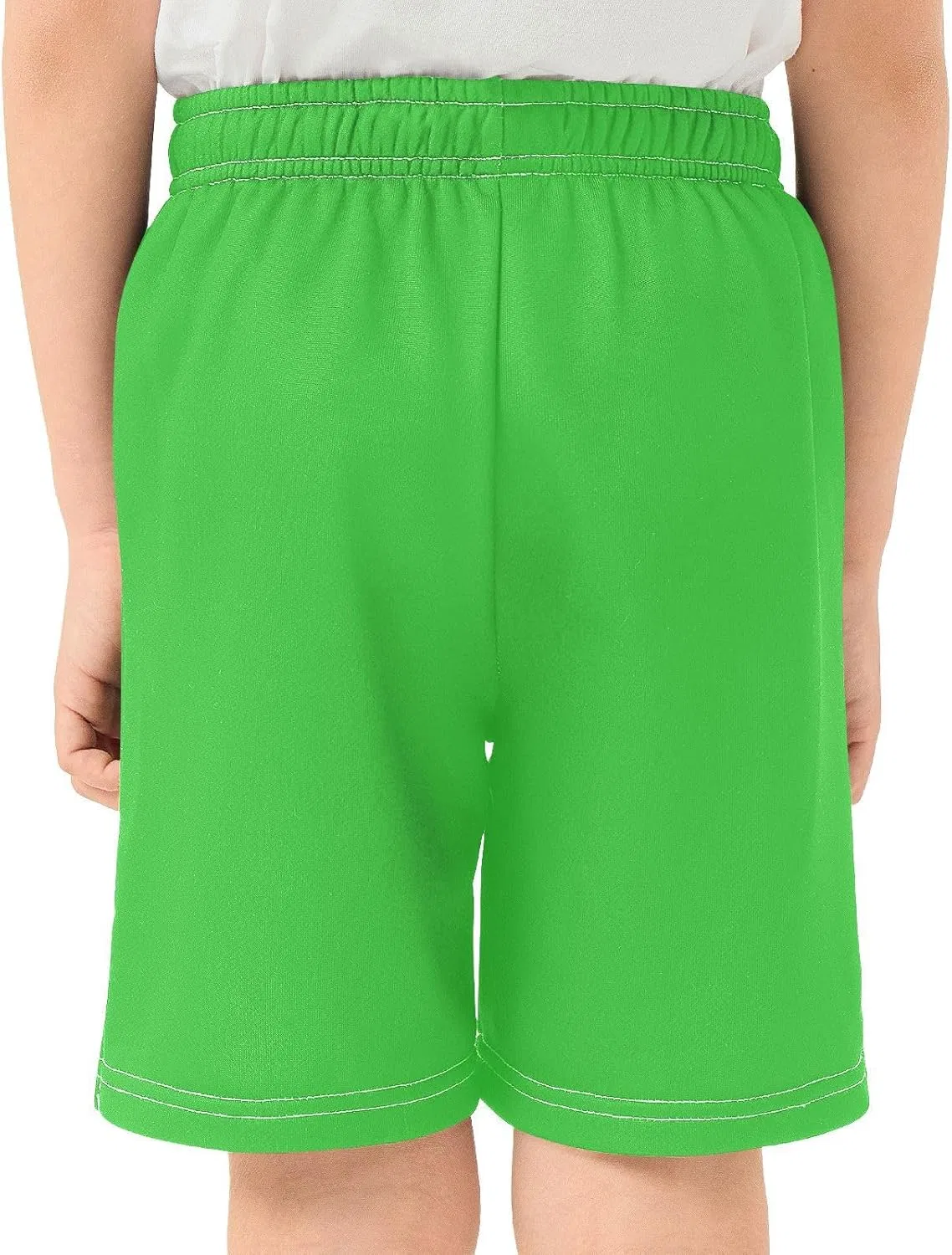 Детские шорты для футбола и баскетбола Plaaee, Lime Green — фото 4