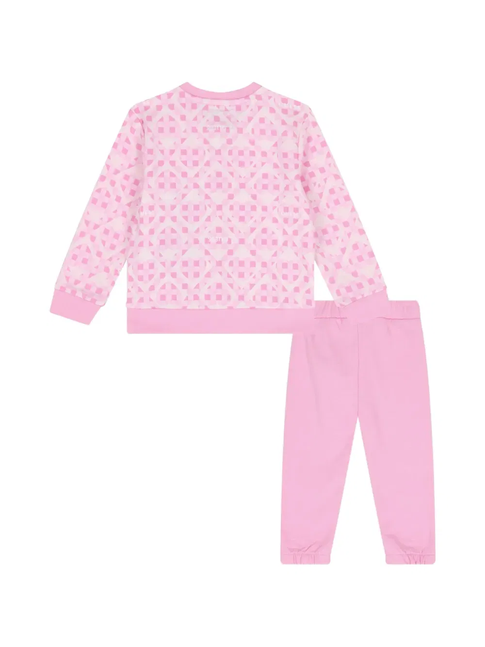 Спортивный костюм с узором в виде сердечек Guess Kids, розовый — фото 2