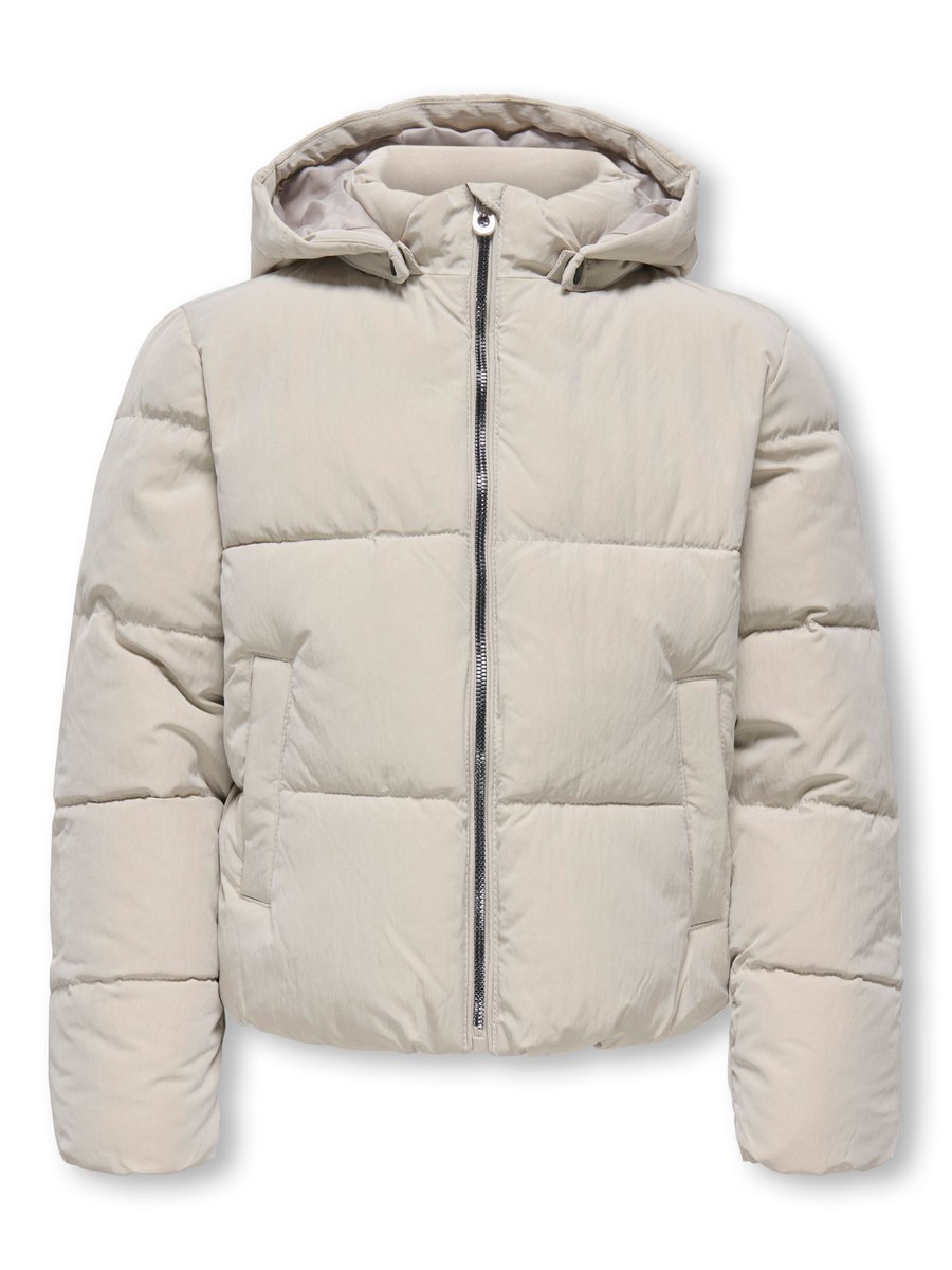 Зимняя куртка ONLY GIRLS KOGDOLLY LIFE SHT OTW NOOS, Pumice Stone/Off-White — фото 2