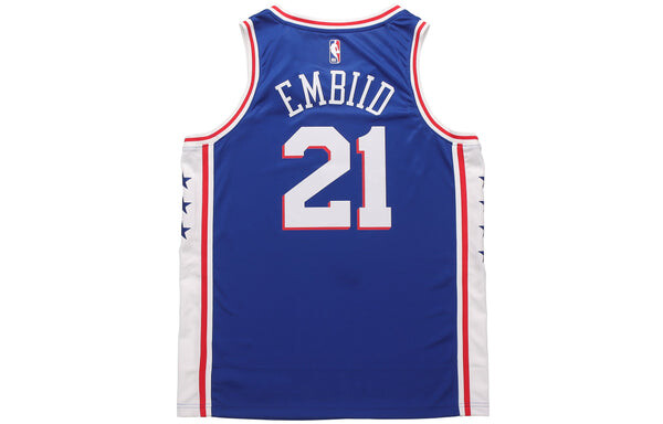 Спортивная футболка nba swingman jersey basketball sports sw fan edition philadelphia 76ers 21 blue Nike, синий — фото 2