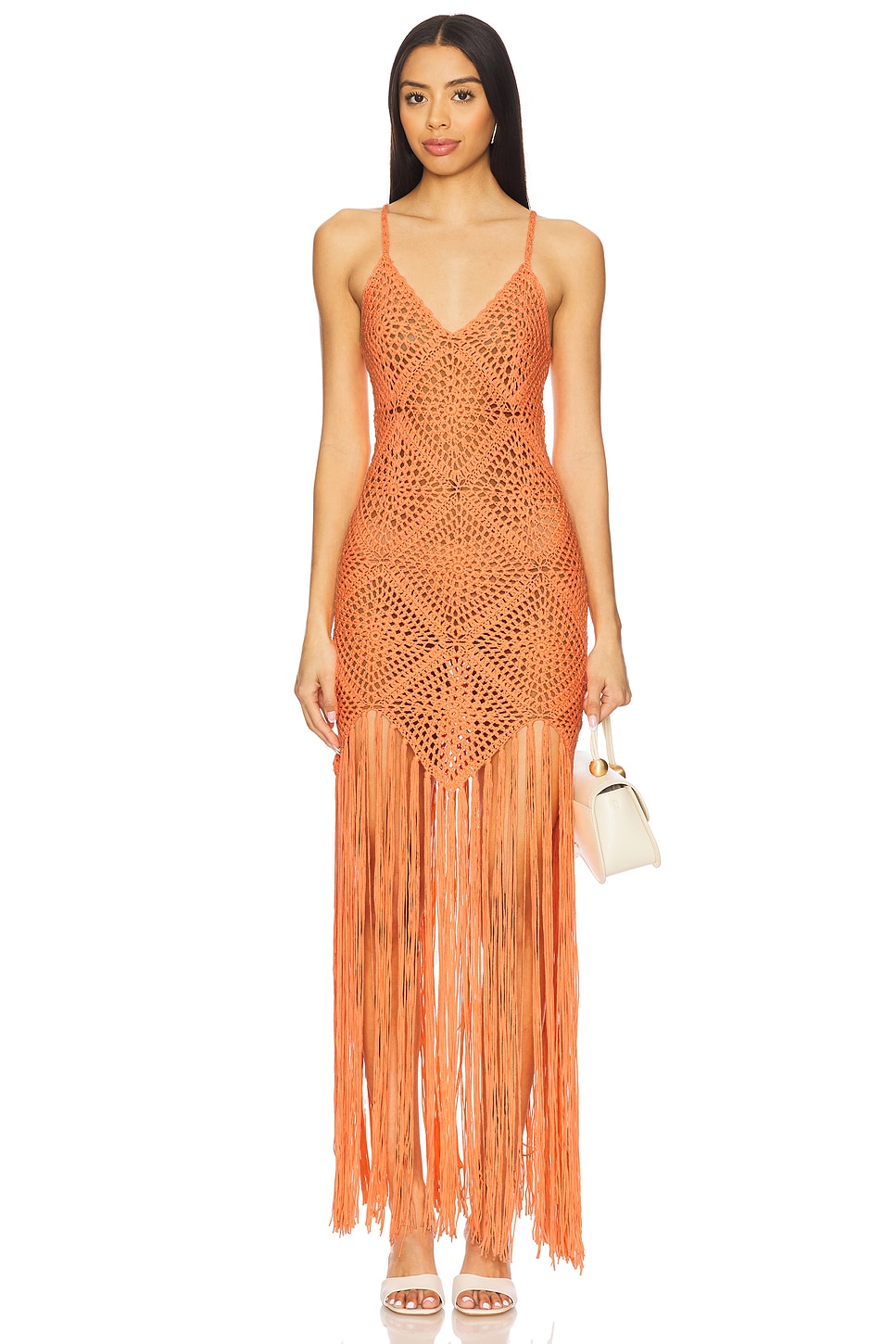 

Платье в стиле вандеринг кроше Line & Dot, coral