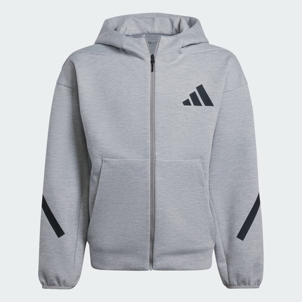 

Толстовка Adidas Z.N.E. Full-Zip Hooded Kids, серый/черный