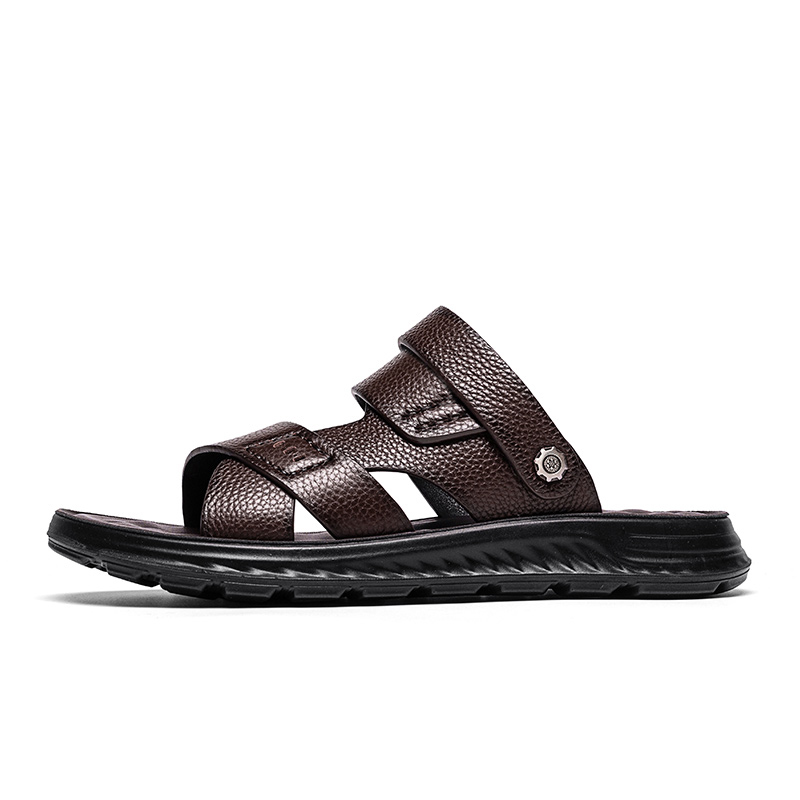 

LAORENTOU Пляжные сандалии мужские черно-коричневые коричневые, цвет Brown