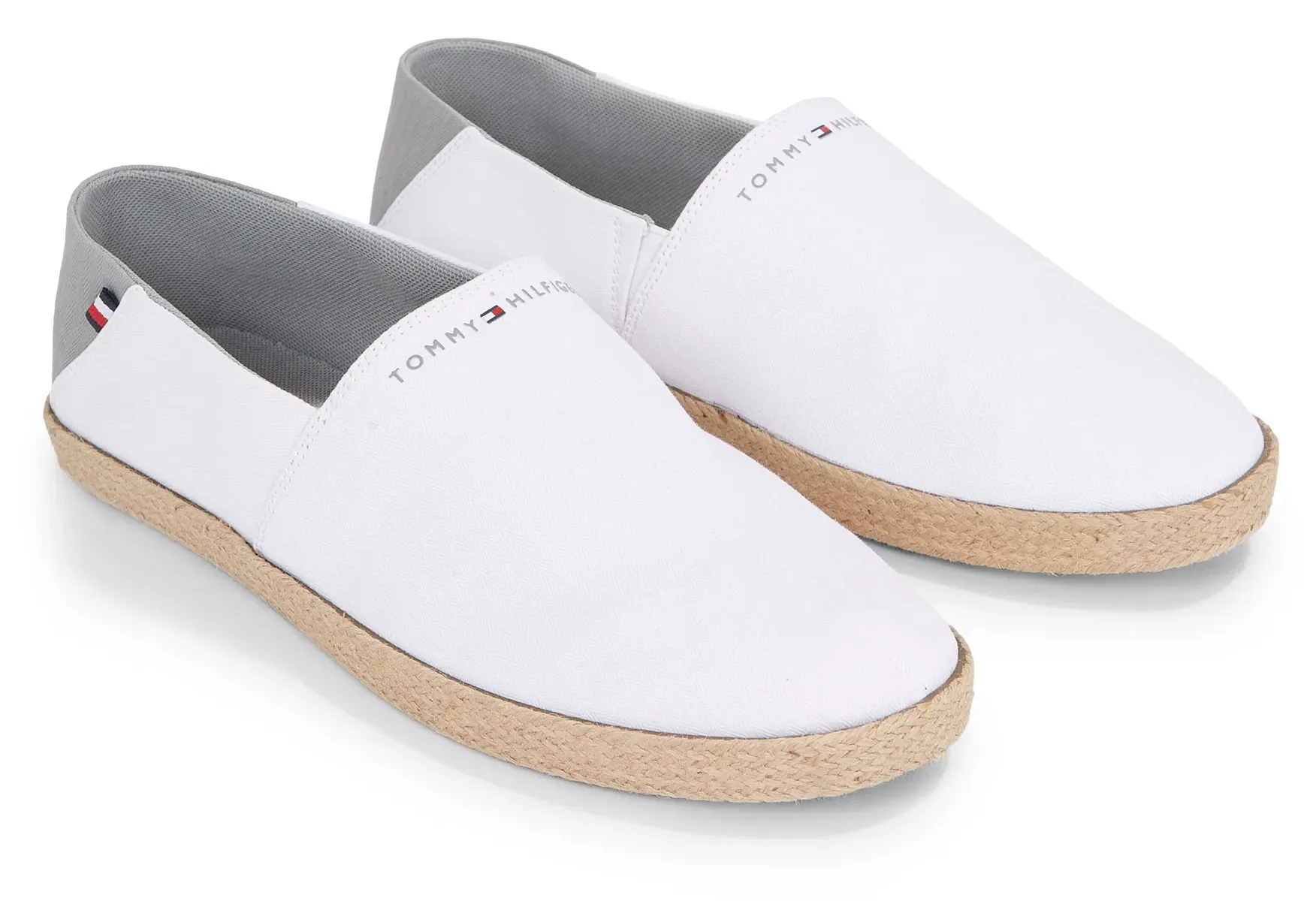 

Эспадрильи Tommy Hilfiger "HILFIGER ESPADRILLE CORE TEXTILE", тапочки, лоферы, летние туфли, повседневная обувь с чехлом из рафии, белый
