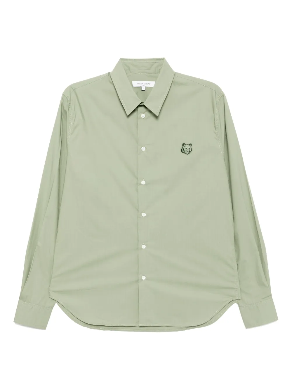 

Рубашка с нашивкой Tonal Fox Maison Kitsuné, зеленый