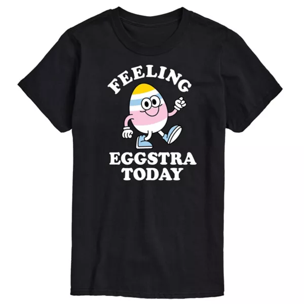 

Мужская футболка с принтом «Feeling Eggstra» Licensed Character, черный