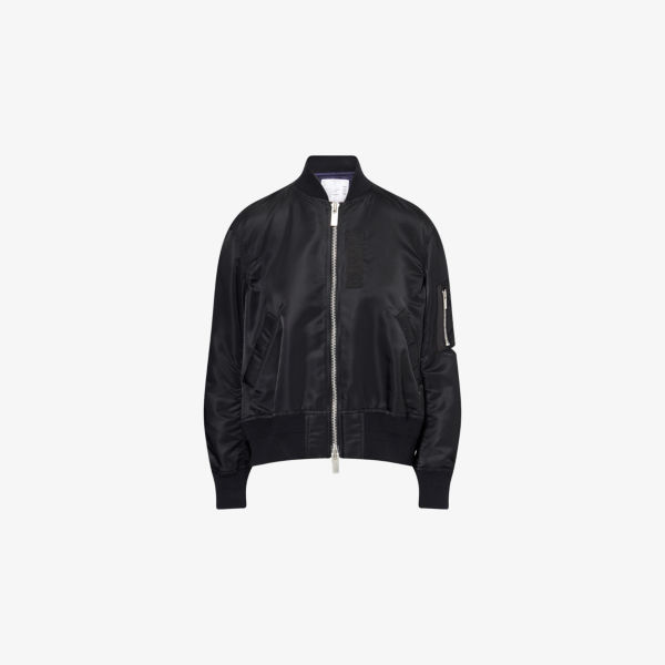 

Свободная круглая куртка-оболочка Sacai, черный