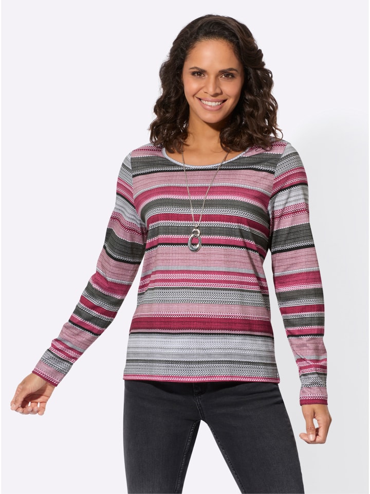 

Полосатая рубашка в бордово-графитовые полосы WITT WEIDEN