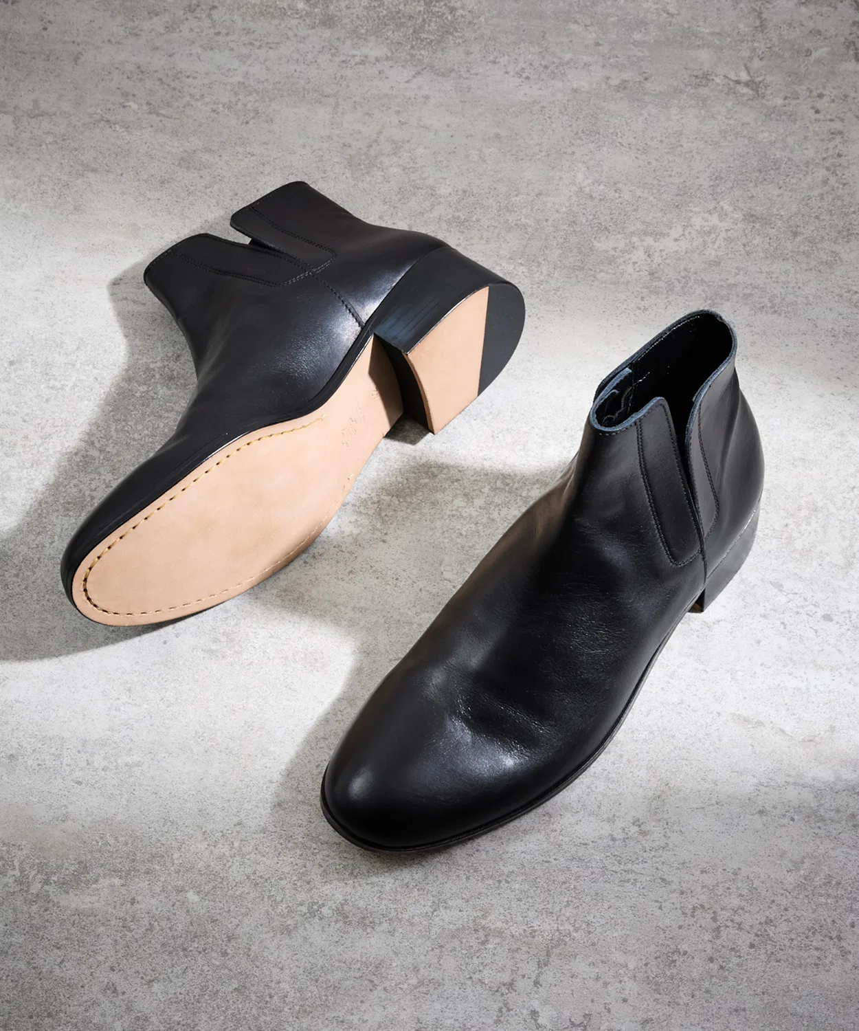 Ботинки кожаные PADRONE INNERGORE BOOTS на молнии чёрные