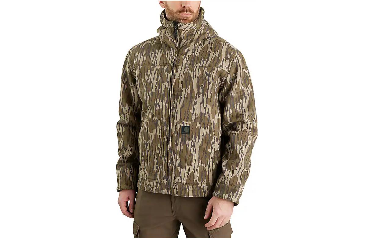 

Куртка мужская Mossy Oak Bottomland Camo/Camouflage Carhartt, цвет Mossy Oak Bottomland Camo/Camouflage