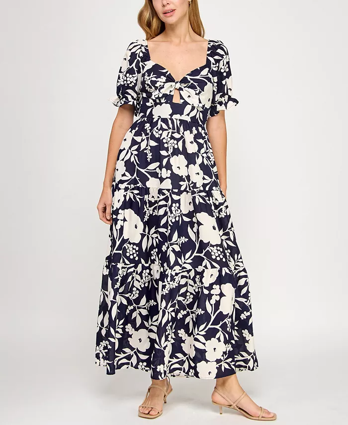 

Платье-футболка с принтом и расклешенным лифом для юниоров Trixxi