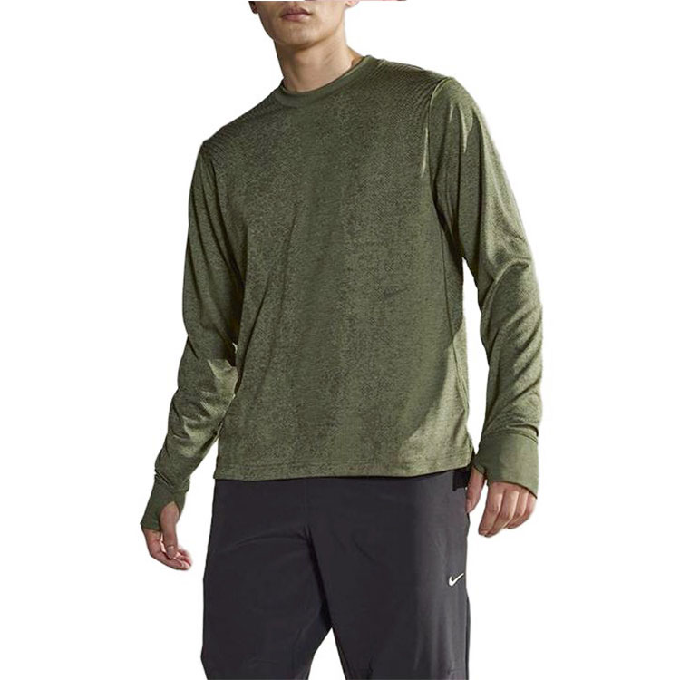 

Nike Футболка мужская Medium оливково-зеленая с круглым вырезом умеренно прямого кроя