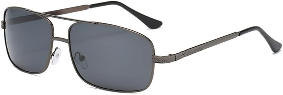 

Поляризованные солнцезащитные очки для мужчин и женщин, зеркальные очки для вождения, металлическая оправа, защитные очки UV400 с защитой от бликов VFDHN, Black Double Bridge