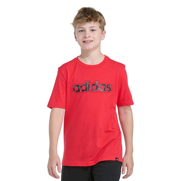 

Футболка с коротким рукавом Boys 8-20 с лентикулярным камуфляжным принтом Adidas, Pure Ruby