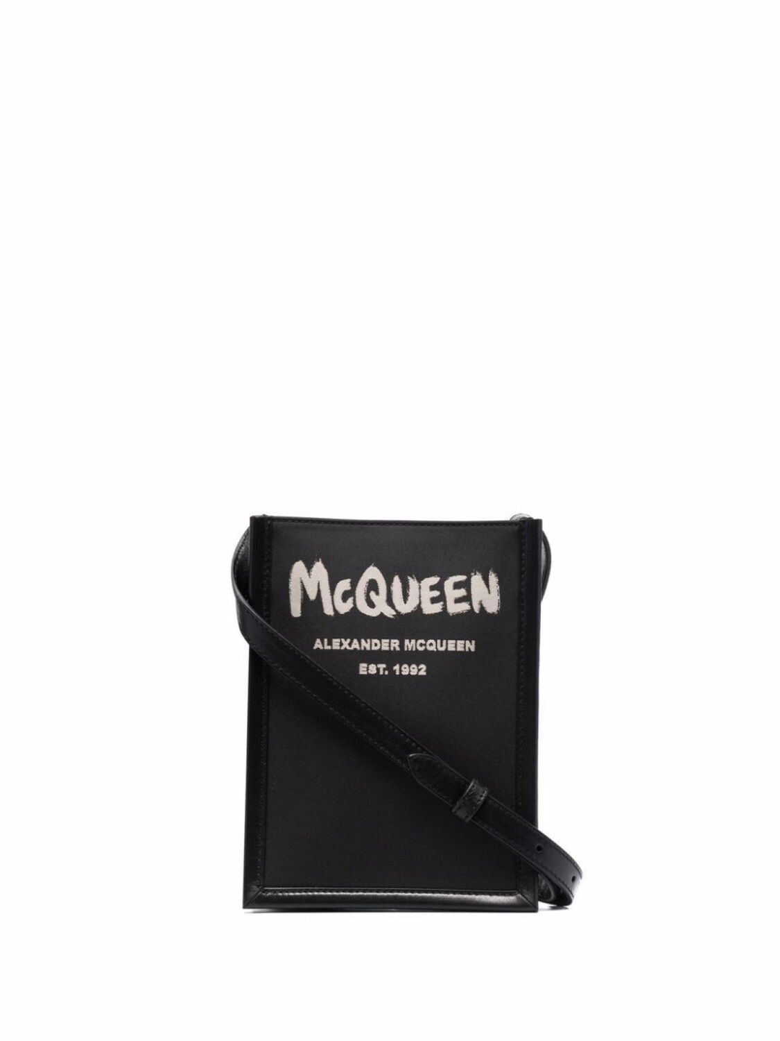 

Alexander McQueen сумка-мессенджер размера мини с принтом граффити, черный