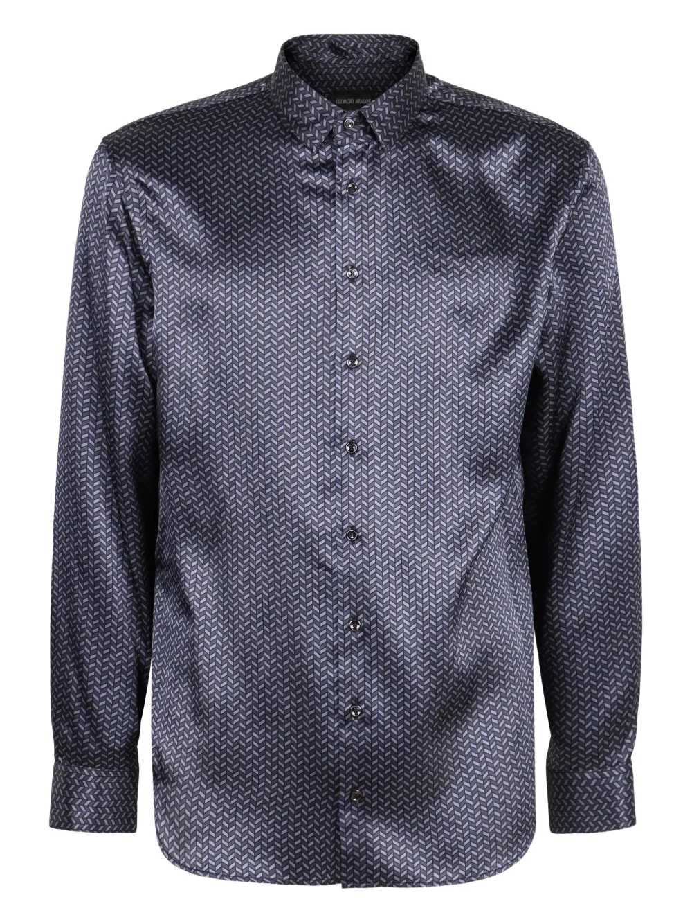 

Рубашка с закругленным подолом и принтом GIORGIO ARMANI, фиолетовый