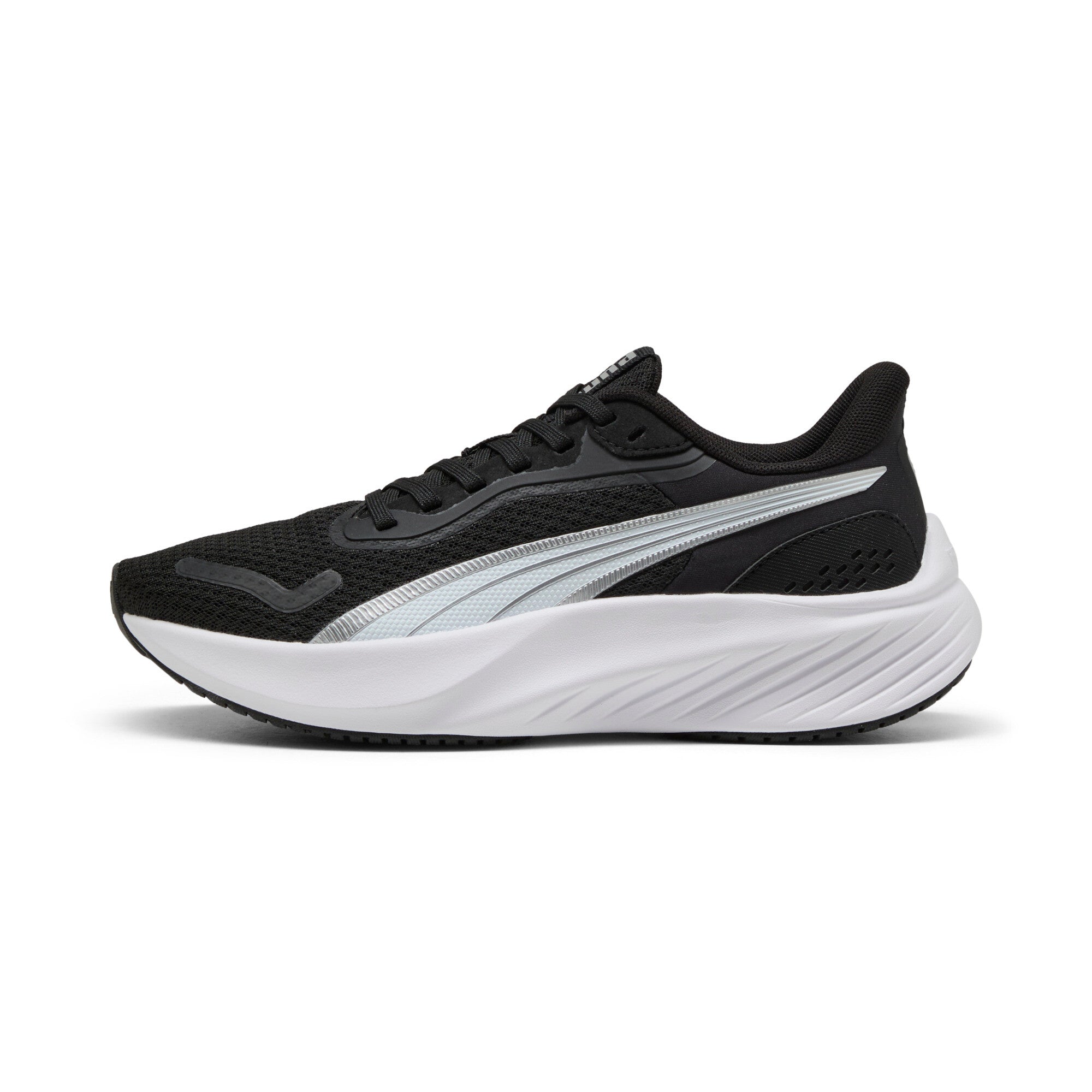 

Кроссовки для бега Pounce Lite для больших детей PUMA, черный/белый/серебряный