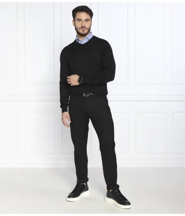 Шерстяной свитер Baram-L regular fit Boss, черный — фото 2