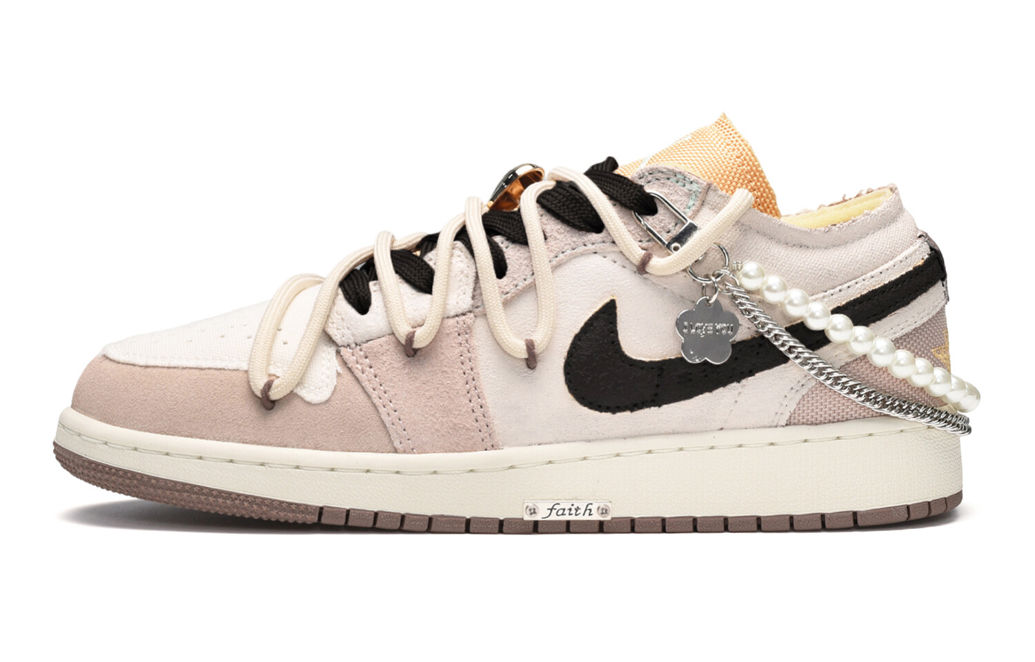 

Баскетбольные кроссовки Air 1 Vintage женские с низким верхом бежево-коричневый Jordan