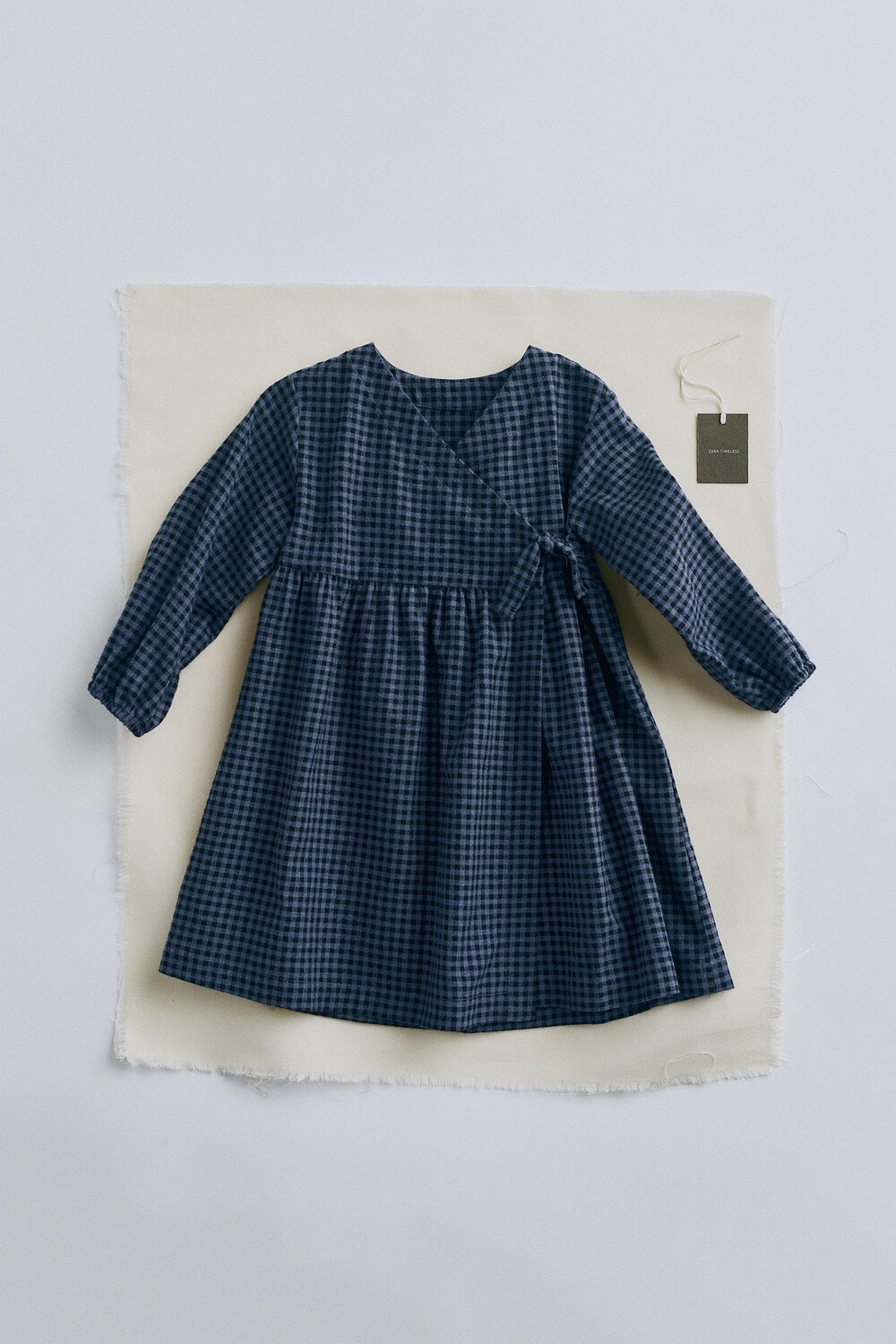 

Timelesz – платье в клетку гингем ZARA, синий/темно-синий