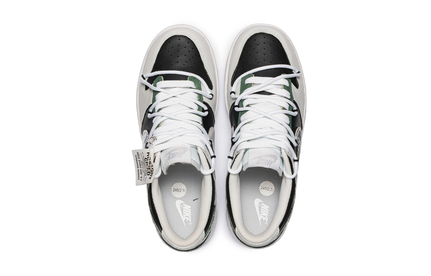 

Кроссовки Nike Dunk Skateboarding Shoes Men Low-top Green/gray, черный/зеленый