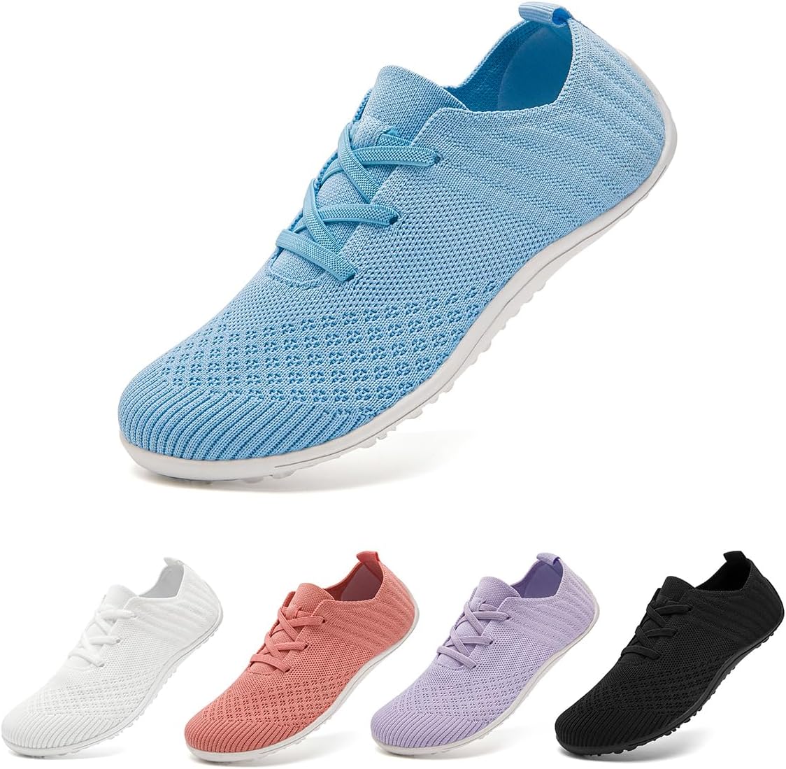 

Кроссовки для ходьбы и тенниса для мужчин и женщин, спортивные, для бега по дороге, тренировки, с противоскользящей подошвой, унисекс, из сетки, для спортзала, легкие, повседневные, без шнурков Gdebyz, светло-голубой