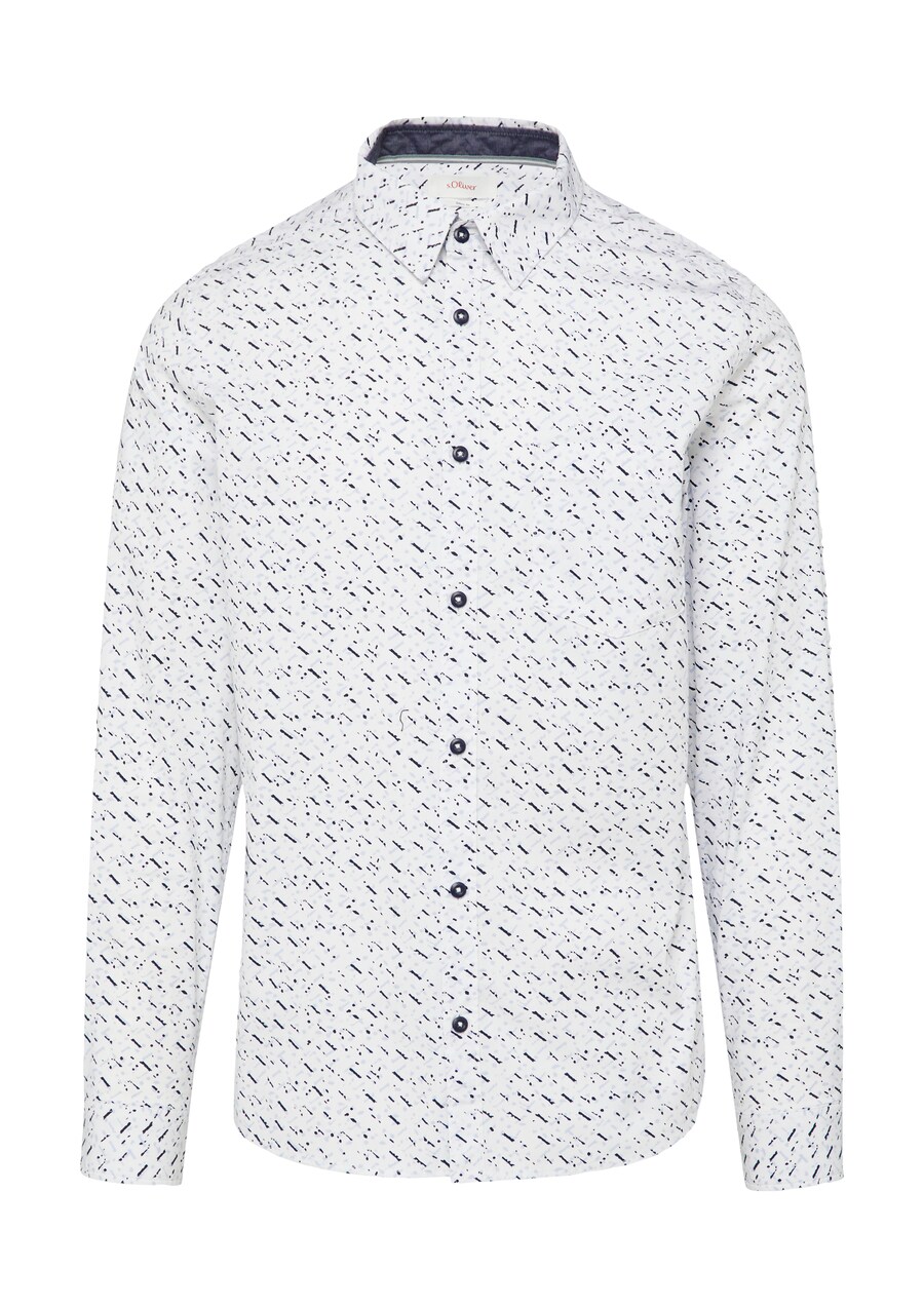 

Рубашка Slim Fit на пуговицах s.Oliver, белый