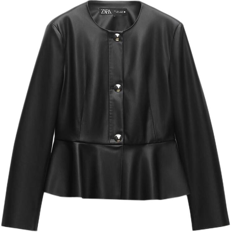 

Кожаная куртка женская черный Zara