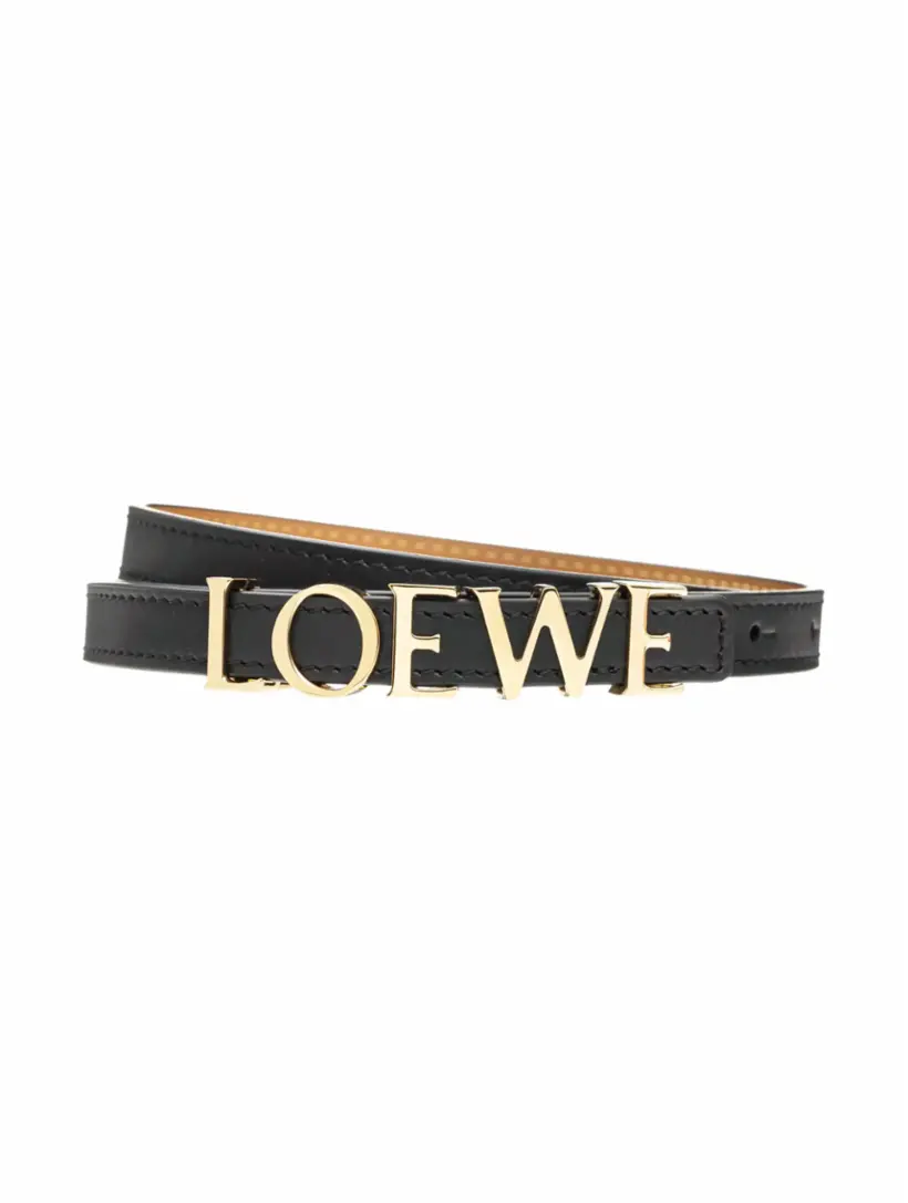 

Кожаный ремень с логотипом Loewe, черный