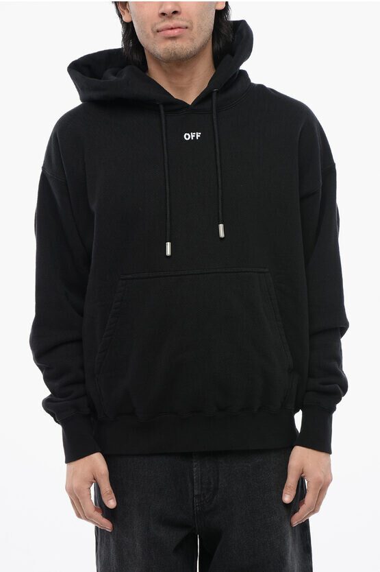 

Худи из матового хлопка Off-White Arrow, черный