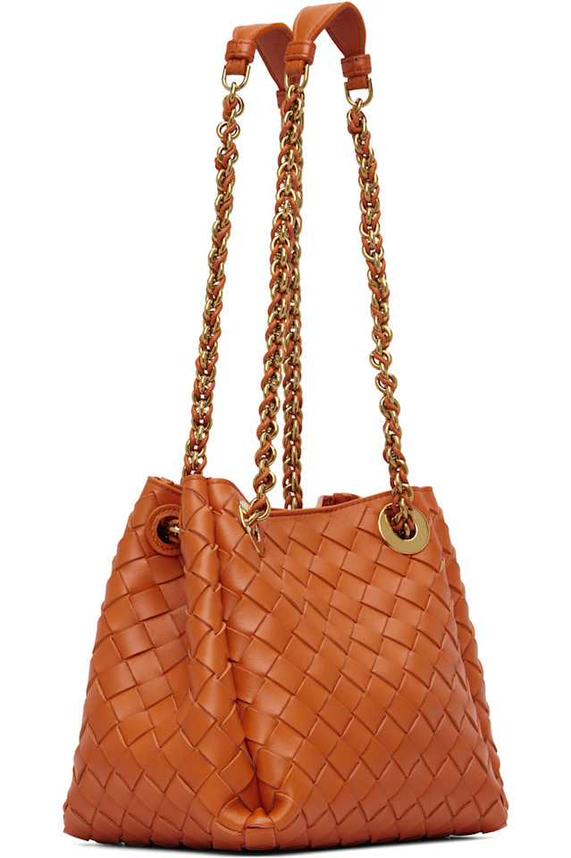 Bottega Veneta Оранжевая маленькая сумка для парашютной цепи — фото 2