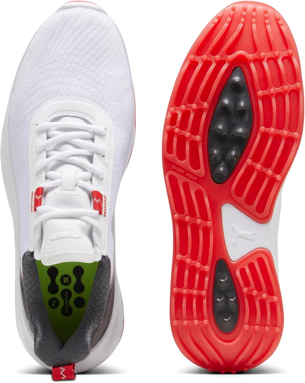 Мужские кроссовки для гольфа PUMA Fusion Crush Sport, Puma White Dark Charcoal — фото 4
