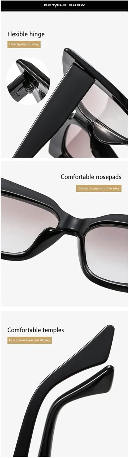 

Солнцезащитные очки «Кошачий глаз» в крупной оправе, в стиле ретро, ​​для уличной фотосъемки, декоративные, для мужчин и женщин, для отдыха на природе MTZJH, E