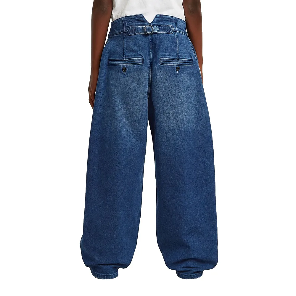 Джинсы G-Star Pleated Barrel Chino свободного кроя, синий — фото 2