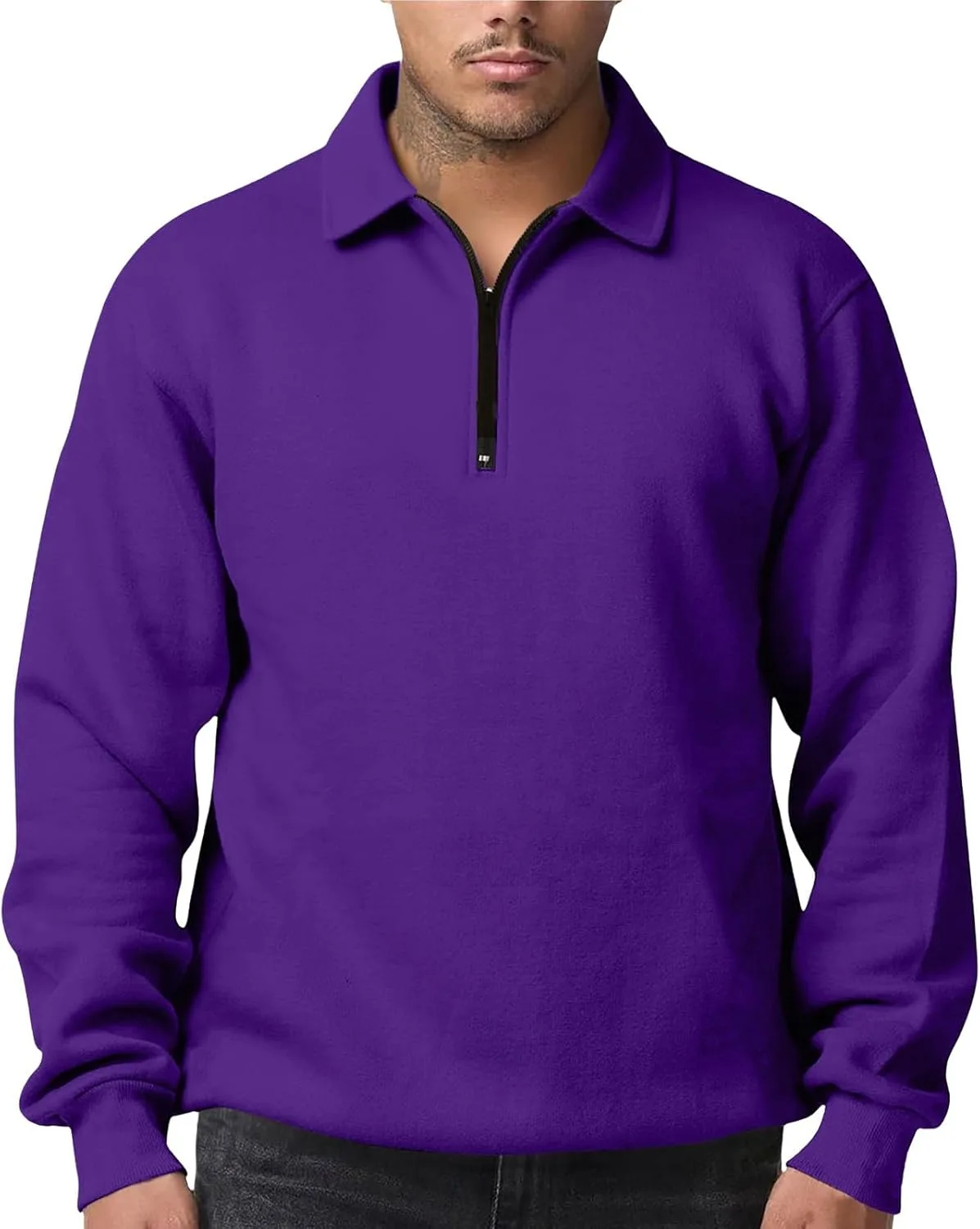 

Мужской свитер-полузип с длинным рукавом hayudier