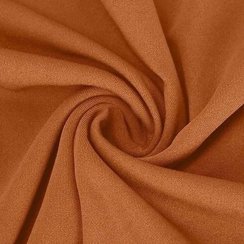 Юбка женская A-line миди, Solid, высокая талия, оранжевая