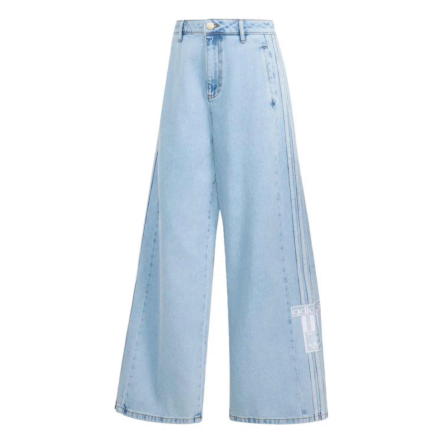 Джинсы Adidas Originals Wide leg Jeans Adibreak синего цвета