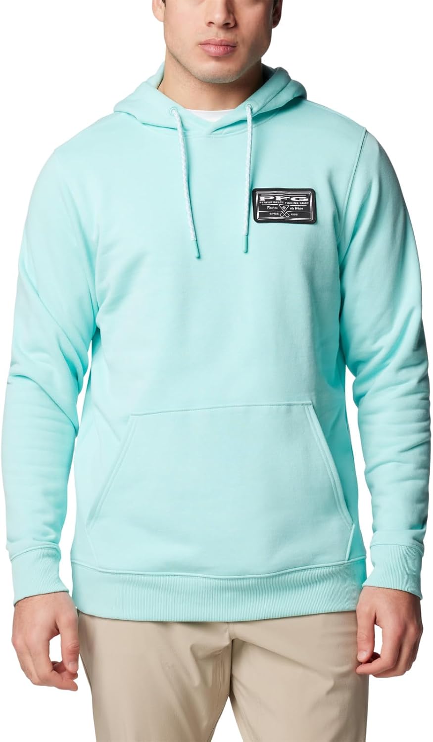 

Толстовка Columbia mens Pfg Castback Hoodie, Gulf Stream/Black